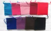 100Pcs Pink Velour Velvet Bag Jewelry Pouch 7X9 cm Gift Wrap Bags High Quality Multi Colors Blue Black Red6019988