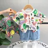 Clothing Sets Boys Summer Suit Handsome Children's Short-Sleeved Toddler Baby Tropical Beachwear