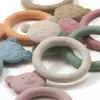 Detors jouets nouveaux dents de bébé en silicone jouet dents de bébé 6-12 mois de dessin animé ours en forme de jouet jouet et fille en peluche