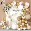 Decorazione per feste a palloncini colorati bianco e dorato crema ghirlanda kit arco decorazione del tema celebrazione di compleanno