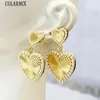 Dangle Earrings 5 Pairs Classic Heart Pave Tiny Pearls Metallic Long Jewelry Gift Fashion Lovely 30647