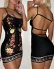 Robes décontractées Robe de vacances pour femmes 2024 printemps / été la dernière imprimerie tribale de mode Bodleless BodyCon plage sans manches