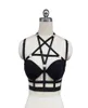 femmes harnais noir cage soutien-gorge gothique harajuku lingerie sexy cage arrière complexe jarreteaux ceinture pentagram corps harnais cage bra1761880