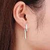 Bengelen oorbellen 2024 mode eenvoudige t bar drop oorrang voor vrouwen geometrische oorjack bruiloft geschenken