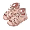 Size 2136 Kids Sandals For Girl Summer Outdoor Beach Shoes Girls Gladiator Small Cute Bowknot Baby Toddler 240506