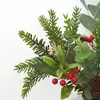 Fiori decorativi 35 cm Decorazione natalizia Pine cono Berries Bouquet Atmosfera Disposizione della scena per l'arredamento delle feste a casa