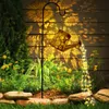 Anytalk rega lata com luzes, decorações ao ar livre de cachoeira pendurada, luzes solares à prova d'água para o quintal da varanda no quintal