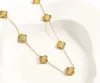 Подвесные ожерелья дизайнер Cleef Clover Женщины Женщины из брака для браслета листовых вар