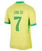 2024 Kinderfußball -Kits Brasilien Fußballtrikots L.Paqueta Neymar Vini Jr.P.Coutinho Richarlison G.Jesus T.Silva Bruno G. Pele Casemiro National Football Jersey Kit