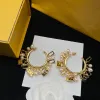 Designer -Armband -Ohrring für Frauen Luxusschmuck Perle Hoops Gold Armreif F Bag Anhänger Armbänder