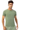 Roupa de ioga Lu Camisas de compressão esportes de compressão Fiess Fiess Gym Soccer Man Jersey Sportswear Sport Quick Dry Sport T-Top LL Mans
