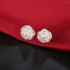 Boucles d'oreilles étalon Bude fleurie 925 Boucle d'oreille en argent sterling pour femmes cadeaux d'anniversaire de mode