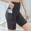 LUL Designer bequeme Damen Sport Radsportshorts Yoga Hosen Damen Neue Tline kostenlose Pfirsich Hüften hohe Taille Hüftlaufung Running Pocket 5point Sh Sh