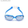 Diving Goggles Swimming goggles womens adjustable UV waterproof and anti fog glasses swimming pool diving Gafas Q240410