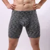 Les hommes étirent long boxershorts respirant d'humidité absorption boxer sections de gymnase collants de sport