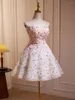 Robes de fête chérie appliques florales 3D robe de retour pour adolescents corset étincelants