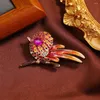 Broches colorées en ramine incruste en émail épingles de broche pour femmes 2024 luxe classique animal metal bijoux en gros