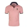 Golf-T-Shirt für Männer, die kurze Ärmeln atmungsaktivem Polo-Hemdknopf Sommerpullover Modetrend T-Shirt Man Streetwear Tops 240510