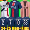 MBAPPE 23 24 25 Soccer Jersey Dembele Hernandes Kolo Muani Hakimi Skriniar Paris Maillots de Football Shirt 2024 2025 Men Kids Kit Set Uniform Enfants Maillot de Foot