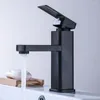 Robinets de lavabo de salle de bain robinet de bassin 304 acier inoxydable noir simple de cuisine froide accessoires de remplacement
