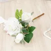 Fleurs décoratives en soie artificielle Real Touch Rose Branche de mariée Propographies d'accessoires Home Garden Living Room Arrangement de fleurs Décoration