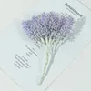 Decoratieve bloemen 6/30 stks mini plastic kunstmatige lavendel nepbloemboeket voor huis bruiloft decoratie handgemaakt diy krans scrapbooking