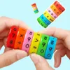 Dzieci Numery Magic Digital Cube Toy Montessori Puzzle Gra Kids Uczenie się edukacyjna matematyka magnetyczna Oblicz grę 240509