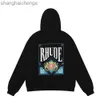 Роскошная контр -дизайнер дизайнер Rhuder Hoodies Fashion Card Playing Card Printed Cotte Hip Hop Casual Stute Chine для мужчин с логотипом с логотипом