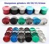 SHARPSTERNE FLATCONCAVE ALLIAGE ALLIAGE HERB DRESS GRINDERS 40 mm 50 mm 55 mm 63 mm 4 pièces Tobacco Grinder Herb Grinder CNC TE SPICE CRASHER6240432