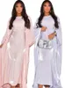 Ramadan Eid Satin Batwing papillon Abaya Dubai Luxury Muslim Maxi Kaftan Dress Abayas pour femmes Ka Robe Femme Vestidos 240506