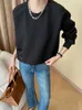 Women's Hoodies Sweatshirts Embroiled Design Pullover Sweatshirt Womens Solid Round Neck Long Sleeve Casual Loose Top 2024 Spring New 26D6445L2405