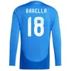 Manches longues 2024 Jerseys de football italien Maglie da calcio totti verratti chiesa italia 24 25 shirts de foot