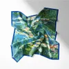 Schals 53 cm Monetölmalerei Wasser Lilien im Teich % Seidenschal Frauen Square Schals Schals Foulard Bandana Haar Schal Q240509