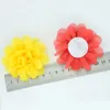 Fleurs décoratives 10pcs 7cm en mousseline de soie rose têtes gaze bricolage broche de robe de mariée chapeaux de mariée