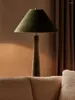 Lampes de table en coton vert velours lampe de chevet villa salon chambre à coucher d'étude d'étude décoration de l'atmosphère éclairage