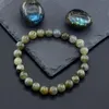 Original India Labradorite Bead Bracelet for Women Men Natural MoonStone Charm Bangle Obtaining Energy Jewelry Pulsera Gift 240423