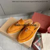 Chaussures LP Loro Piano Shoe Pianna Men Summer Charms Walk Loafers Chaussures Slip on Lp Flat Top Top Suede en cuir oxfords