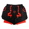 Anime 2 i 1 Running Shorts for Men Athletic Quick Dry Gym Workout Fitness With Compression Liner Summer Casual 240506