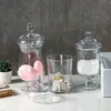 Butelki do przechowywania szkła słoiki apteki z pokrywką dekoracyjne wazon wazonowe pojemniki na bufetowe bufety