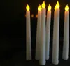 50pcs LED Batterie Fluffiement Offre d'ivoire sans flamme Candle Candle lampe de noeuds Noël Table de mariage Home Church Decor 28cmh S9099887