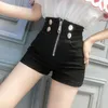 Dames shorts bodycon dames ritsontwerp Koreaanse mode club dans slijtage zomer zoete high taille chique all-match pure color vrouwelijk