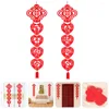 Figurine decorative Fringe Siamese Couplet Home Tema del matrimonio cinese