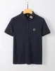 Highend Light Luxury Herren Shortsleeved T -Shirt Summer Middleage Trendy Sticked Business Casual Polo Shirt 240510