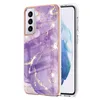 Cas de téléphone portable pour Samsung S24 Ultra S23 S22 Plus Ultra Doubing Electroplated Marble Designer Mobile Phone Case