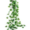 Decorative Flowers 6 Pcs Artificial Ivy Leaves Plants Garland Plant Vines Fake Home Bedroom Party Garden Wedding Decoration Hanging