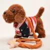 Vestido eléctrico creative poodle puede cantar una canción para niños, juguete para perros, una muñeca de felpa 240426