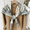 Highend Winter Scarf Women Luxury Brand Silk Cashmere Design Horse City Square Pachmina châle chaud laine Kerchief 240428