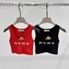 Camisoles Tanks Designer 2024 Women 's Outwear 로고를위한 New Summer Strap Tank Top Short Underlay, Slim Red Underlay Check DZ7Q