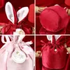 3pcs enveloppe cadeau Pâques Bunny Oeufs sacs bonbons sacs de lapin sacs cadeaux de mariage