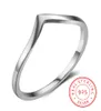 high quality fashion jewelry simple 925 sterling silver ring women latest V shape finger rings for teenagers bisuteria China al po9032183